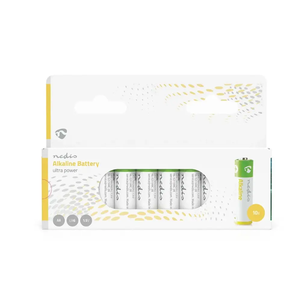 Piles alcalines AA 1.5 V DC | Paquet de 10